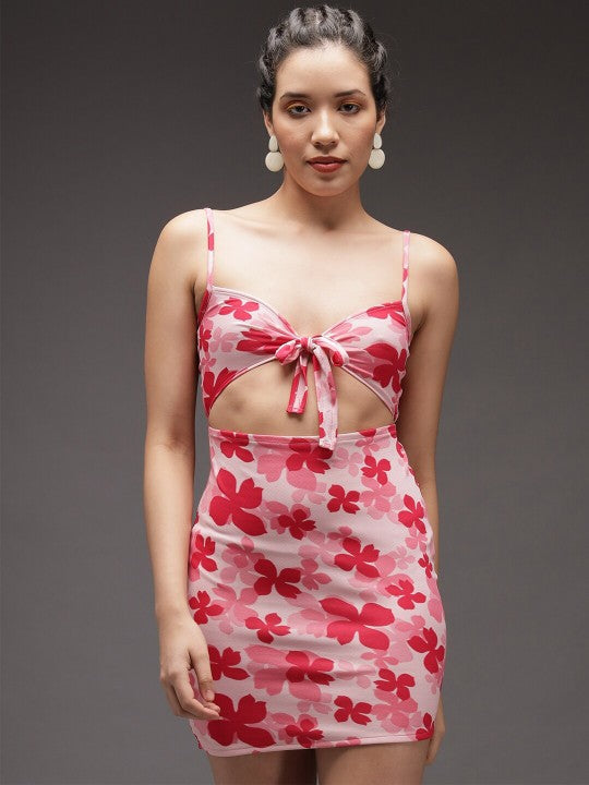 Floral Print Bodycon Mini Dress – GENZINDIA