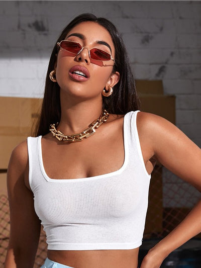 Square Neck Crop Top