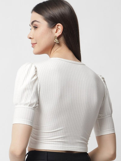 Off-White Crop Top