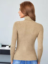 Turtle Neck Ribbed Pullover