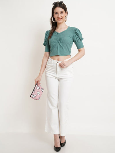 Off-White Crop Top