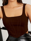Square neck Cropped Tank Top