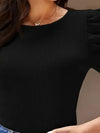 Puff Sleeve Fitted Top