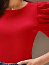 Puff Sleeve Fitted Top