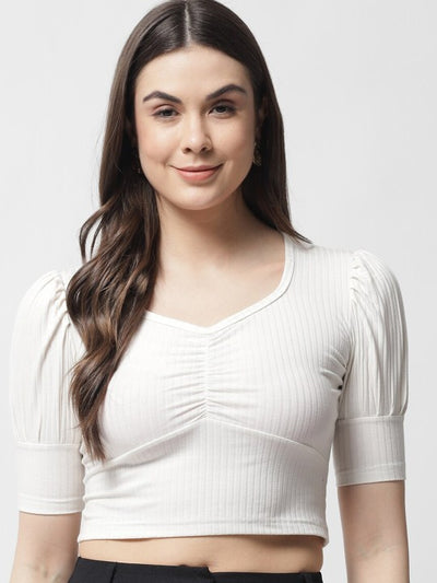 Off-White Crop Top
