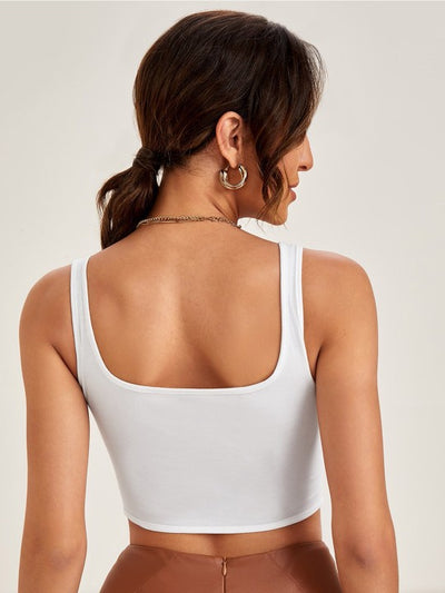 Square neck Cropped Tank Top