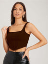 Square neck Cropped Tank Top